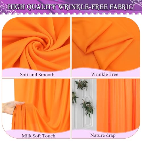 6 Pcs Black Orange Purple Curtains F426181