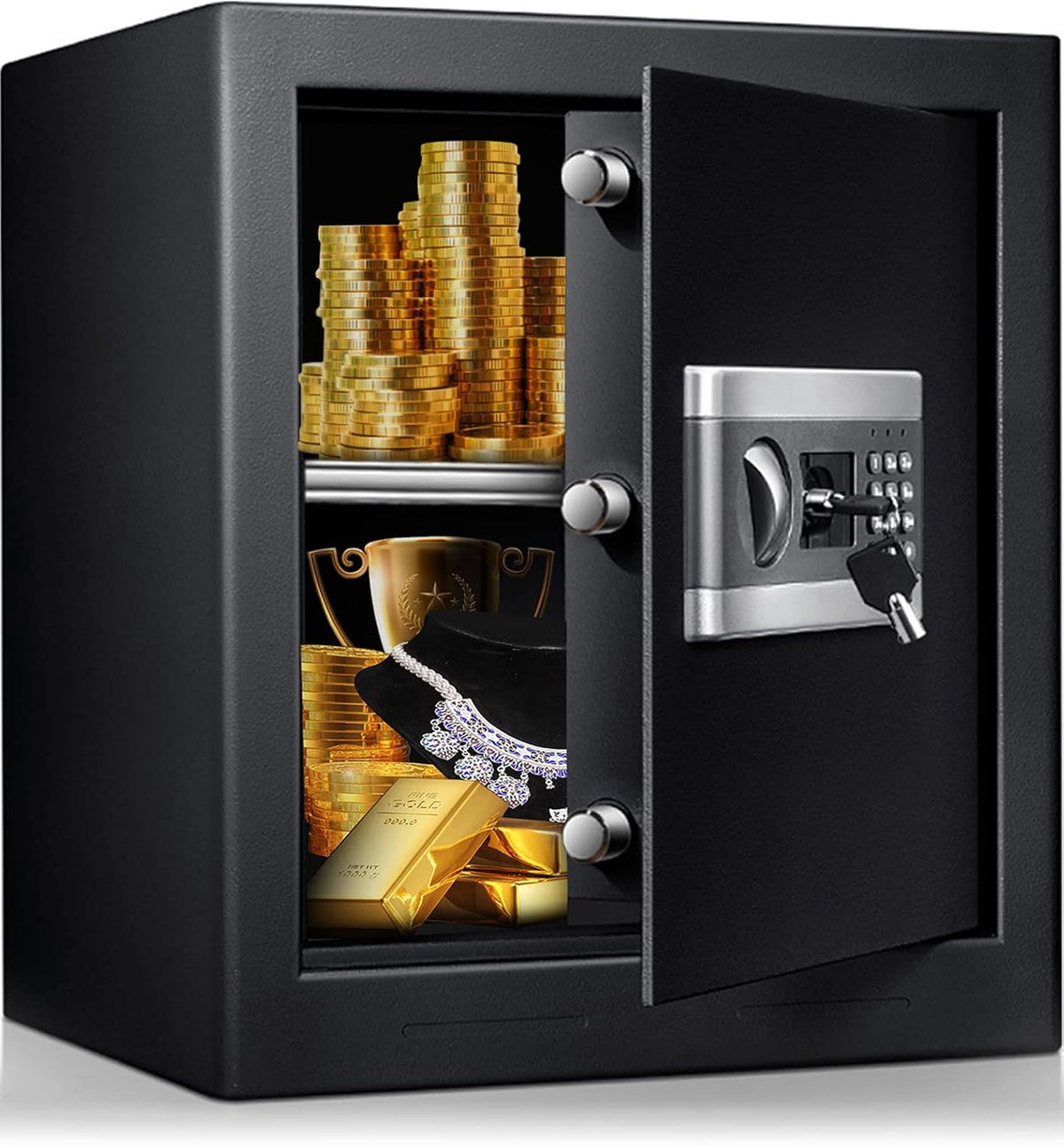 1.7 Cub Fireproof Waterproof Digital Safe Box with Keypad V79015