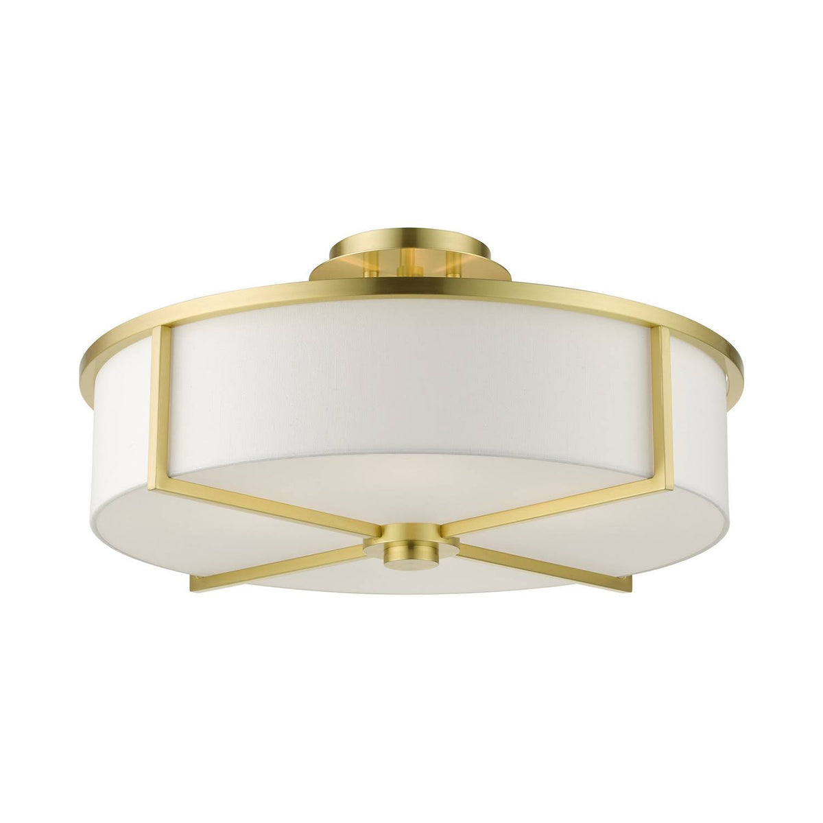Semi-Flush Mount Satin Brass Light H8804