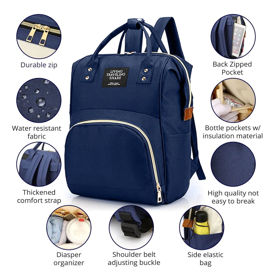 Waterproof Large Capacity Diaper Bag Backpack Y775813