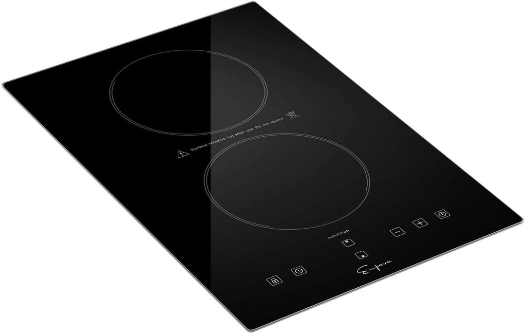 Electric Induction Cooktop with 2 Burners Black 12 Inch K9325