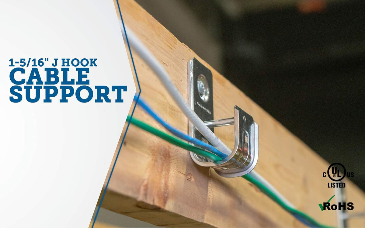 6 Cable Support J-Hook, Pack of 2 V495162